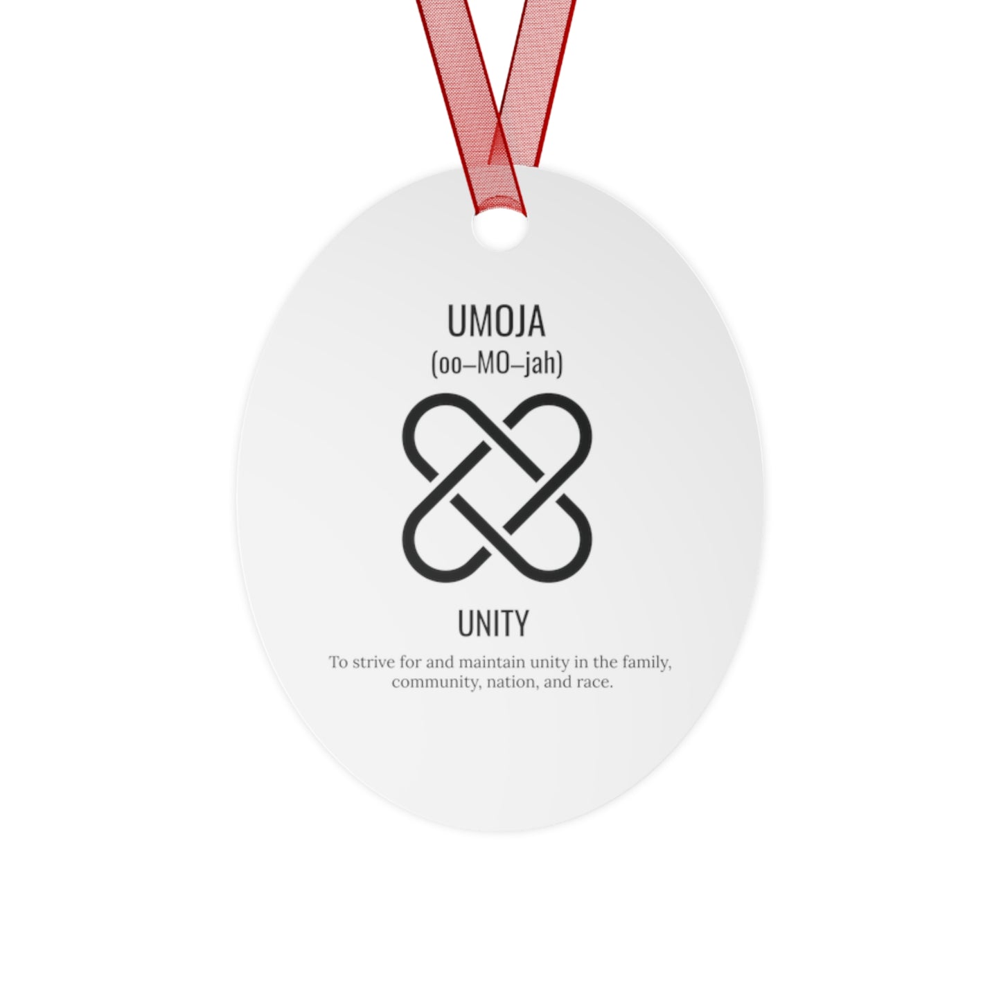 Umoja (Day 1) |Unity | Bell, Tree, Round or Oval Ornament |Metal|