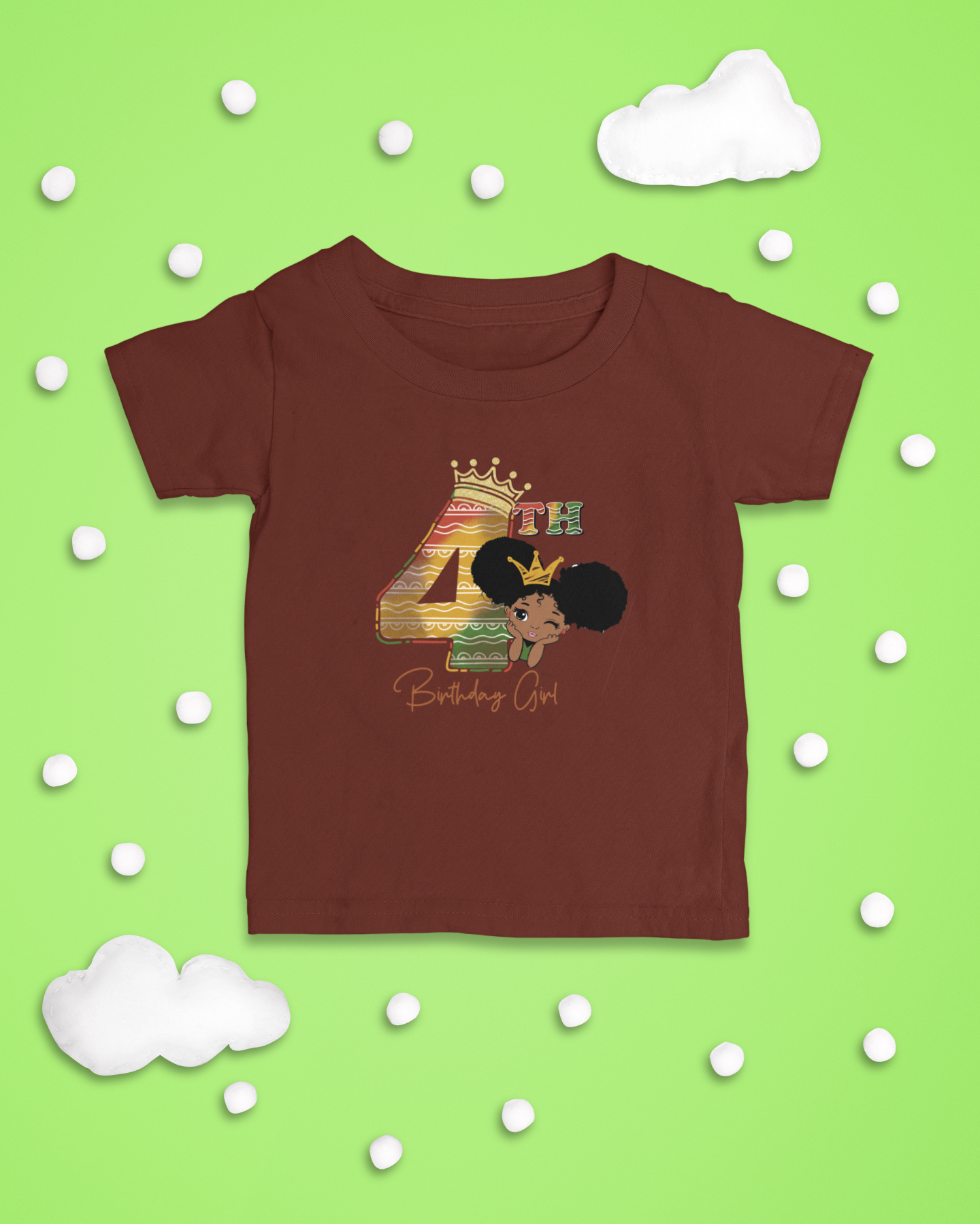4th Princess Birthday Girl Juneteenth T-Shirt