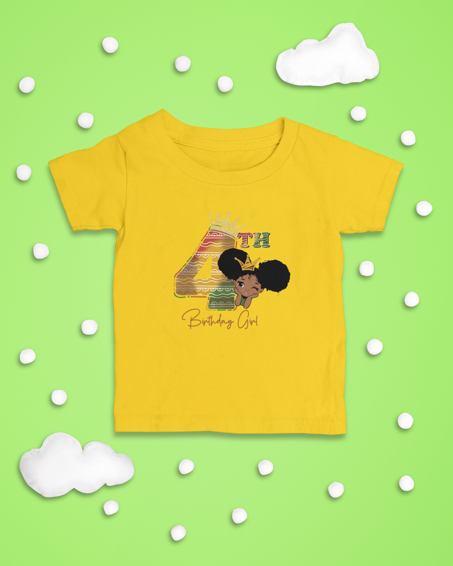 4th Princess Birthday Girl Juneteenth T-Shirt