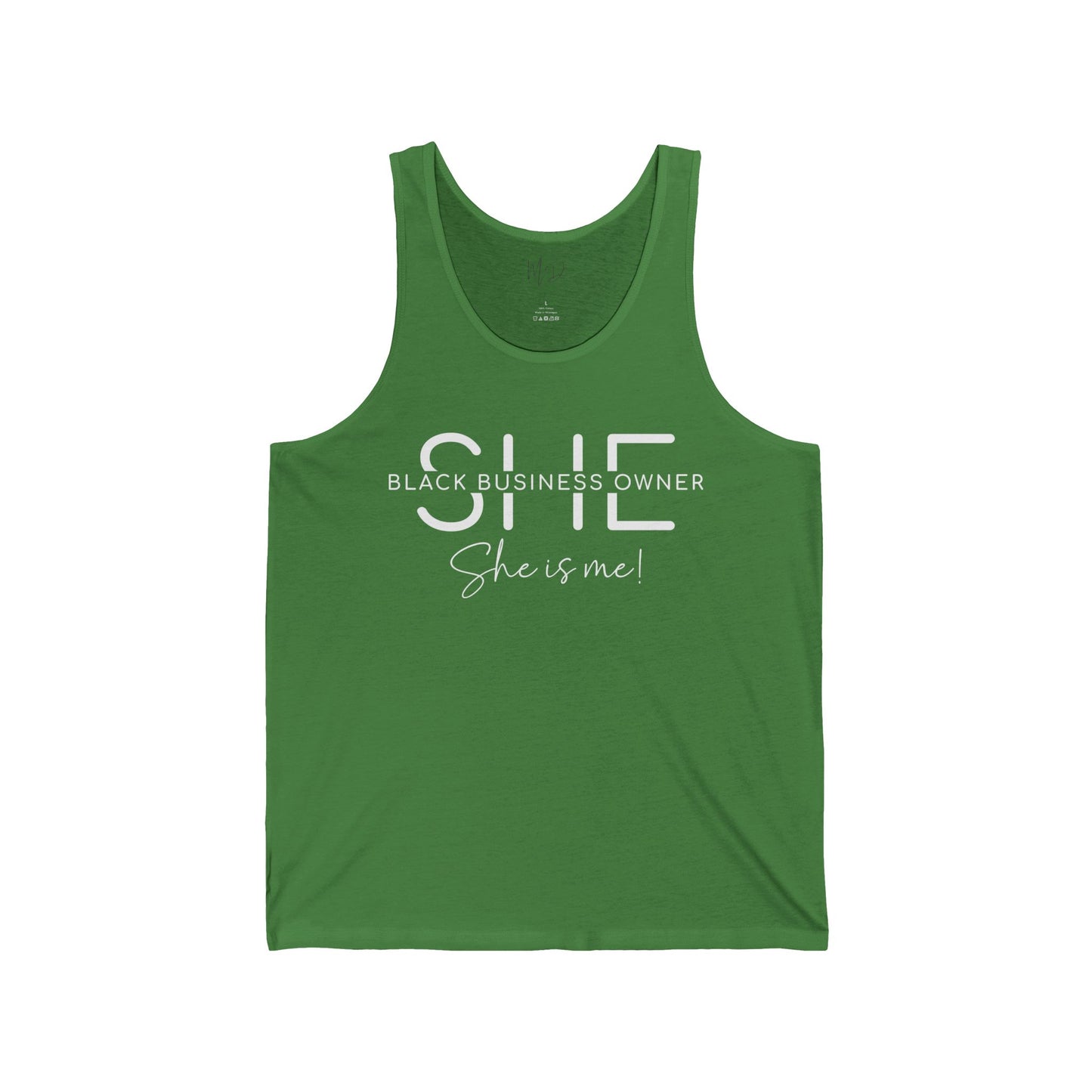 SHE IS ME | Tank Top | White Font