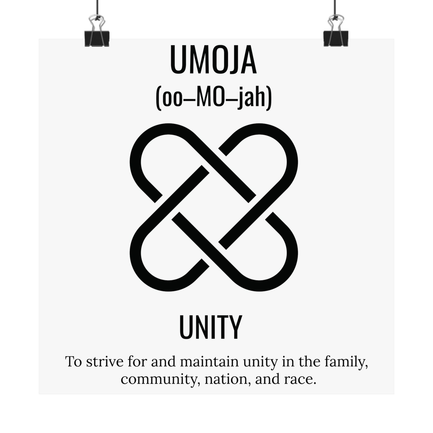 Umoja (Day 1) |Unity | Vertical Poster |White |