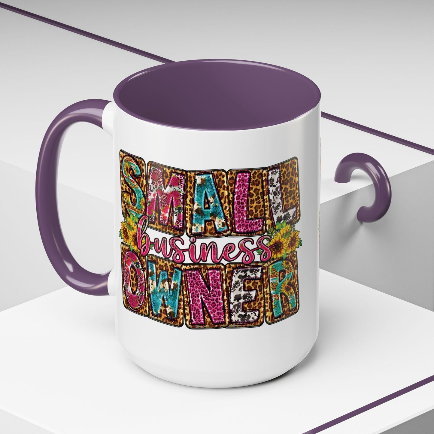 Small Business Owner | 11oz or 15 oz Mug| Version 2| White Accent (Various Colors)