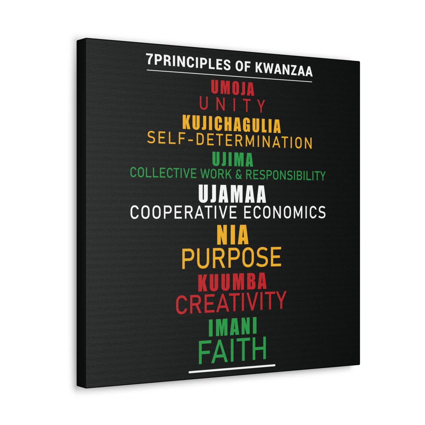 Kwanza Principles | Canvas Gallery Wrap