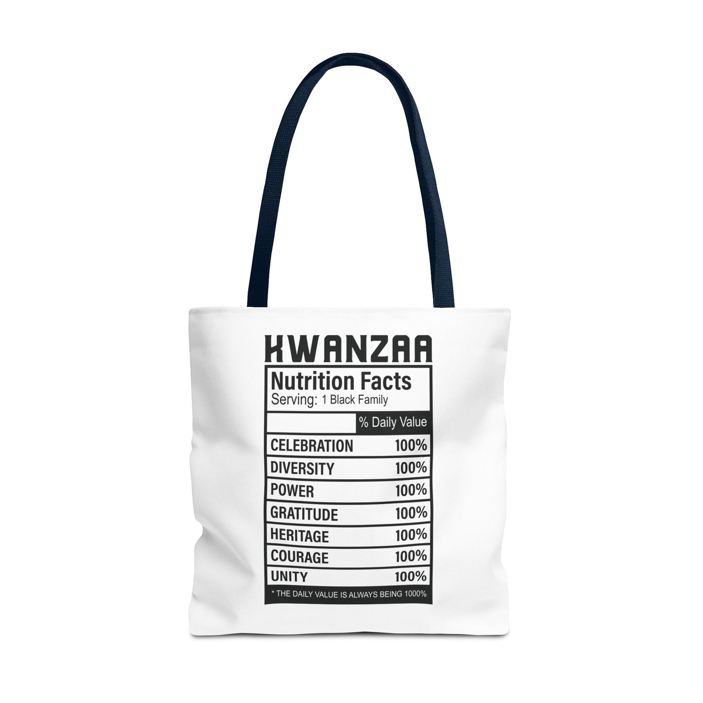 Kwanza Nutritional Facts | Tote Bag | White