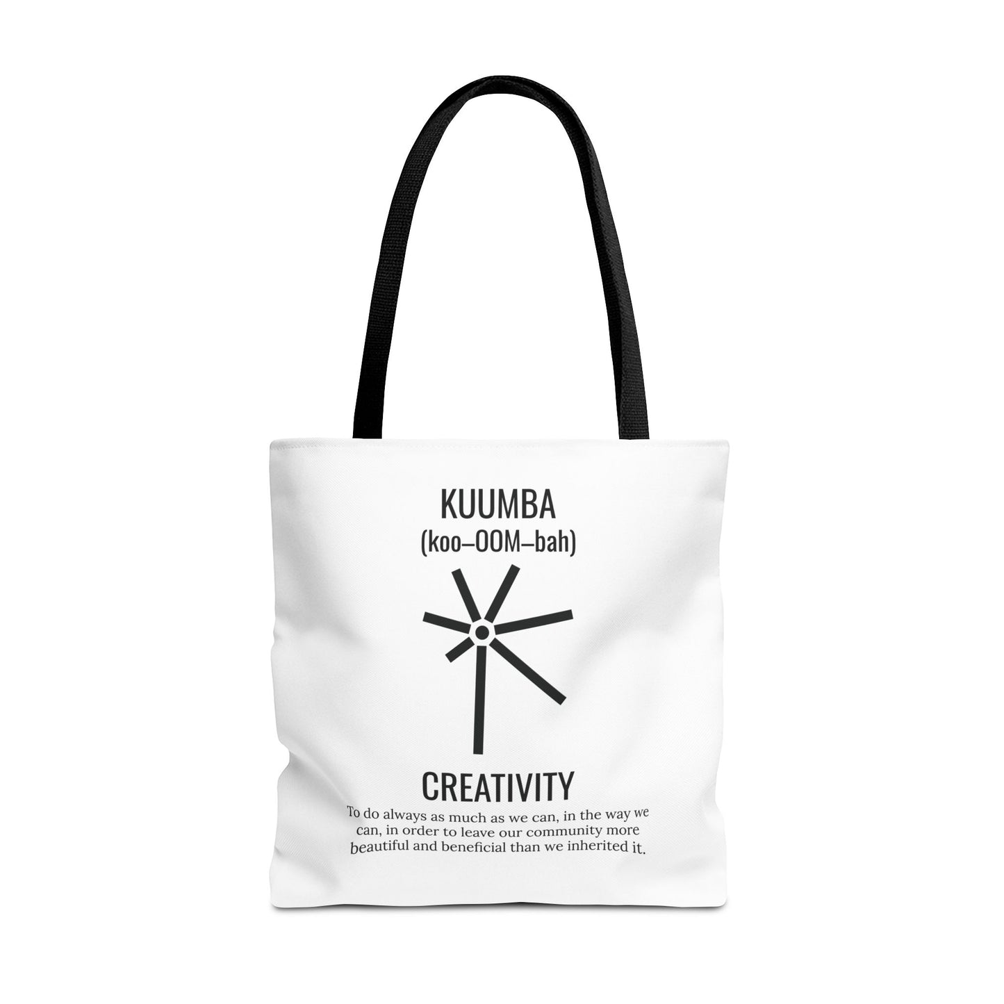 Kuumba (Day 6) | Creativity | Tote Bag | White