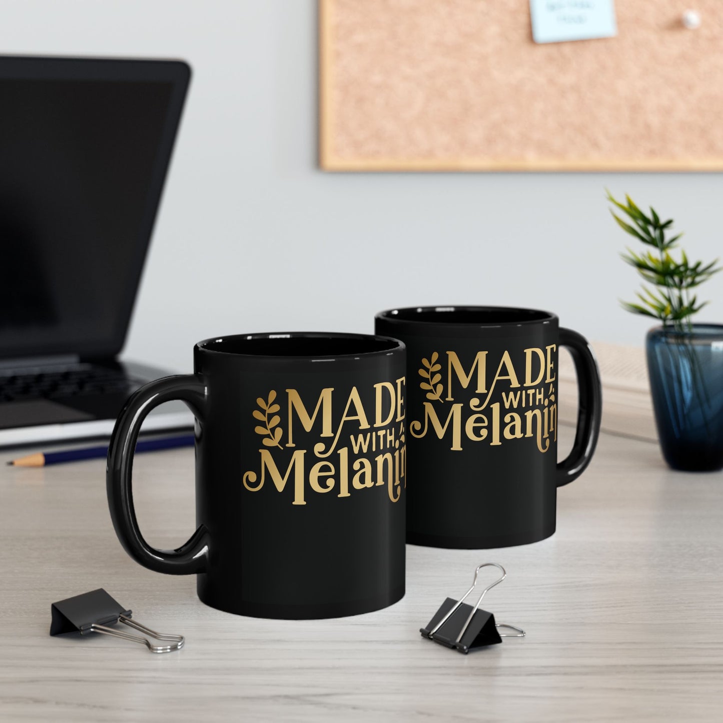 Made With Melanin | 11oz or 15 oz Mug| Black