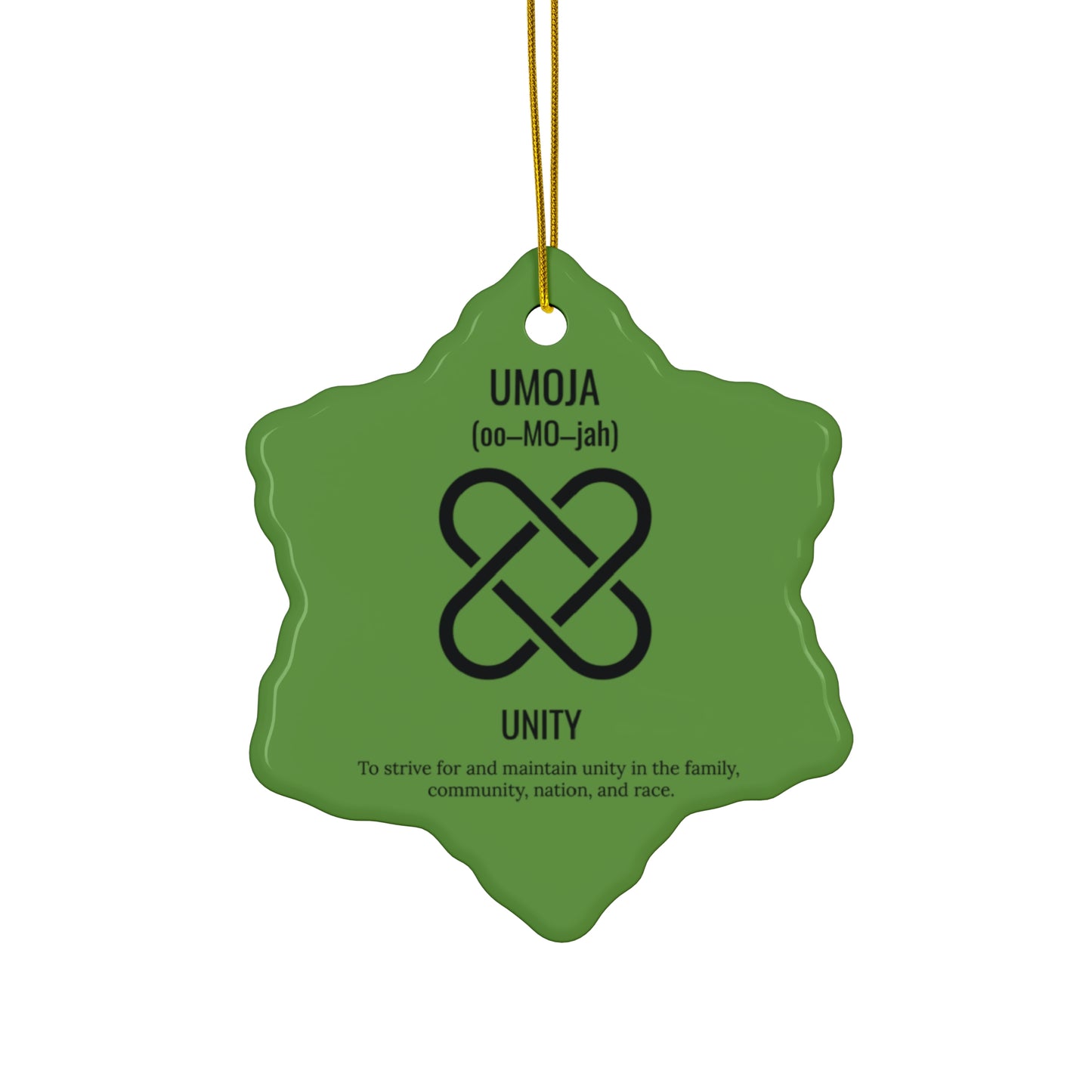Umoja (Day 1) |Unity | Snowflake Ornament |Green