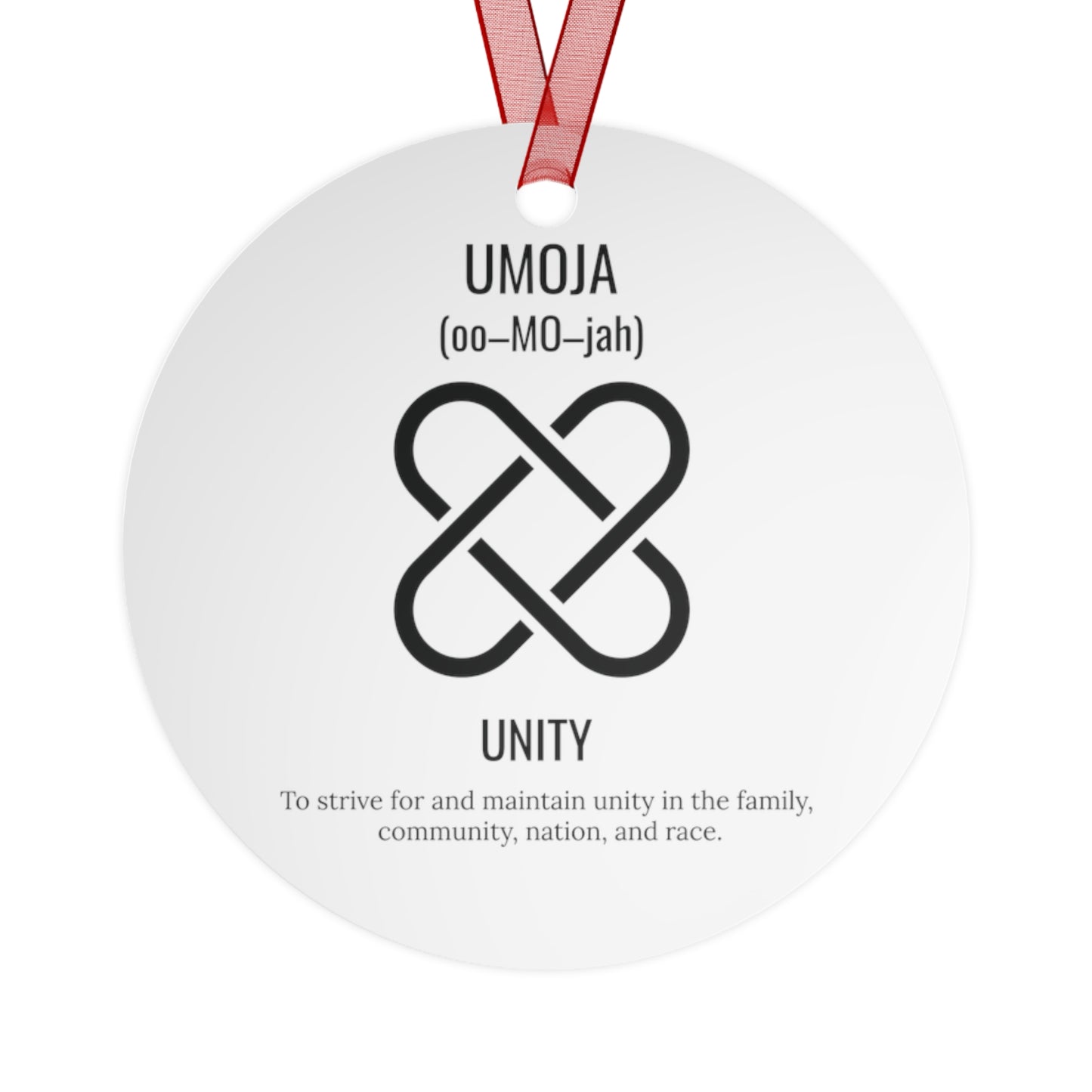 Umoja (Day 1) |Unity | Bell, Tree, Round or Oval Ornament |Metal|