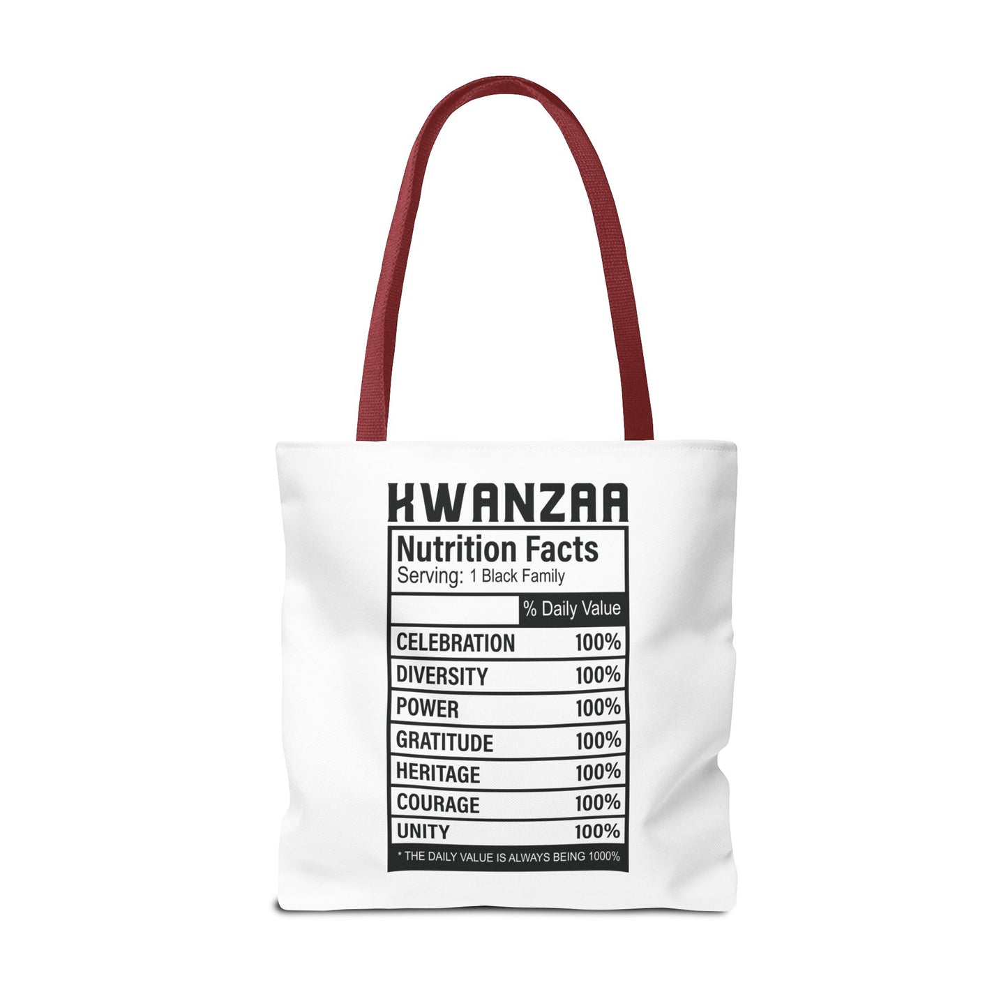 Kwanza Nutritional Facts | Tote Bag | White