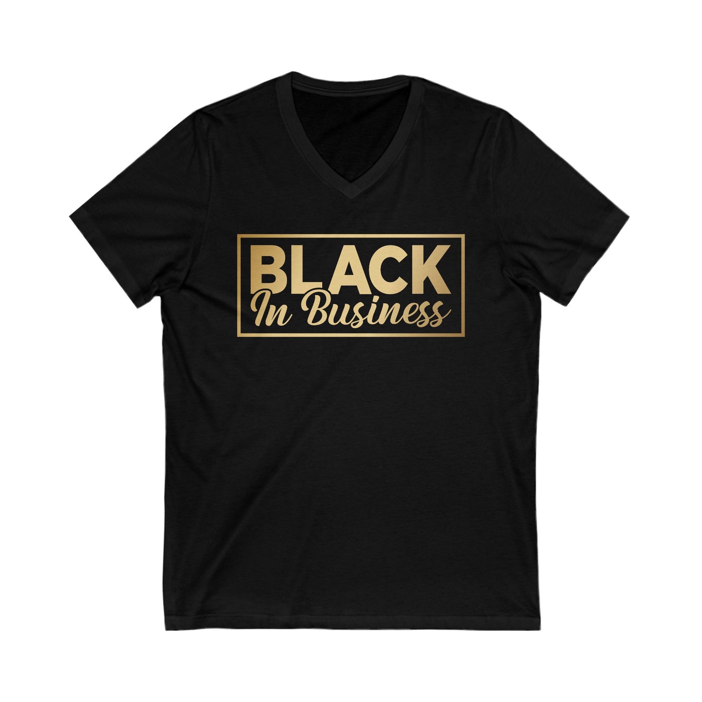 Black In Business | Short Sleeve V-Neck Tee (Unisex)