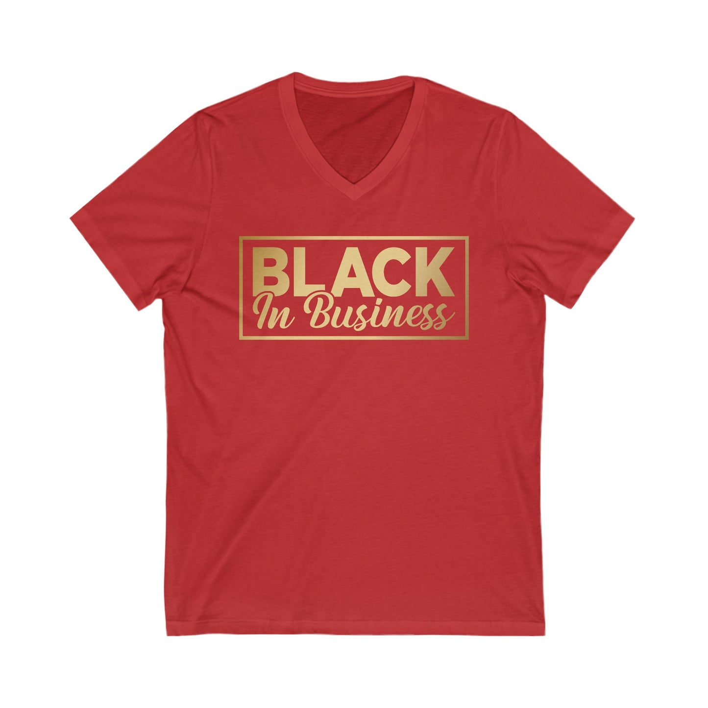 Black In Business | Short Sleeve V-Neck Tee (Unisex)