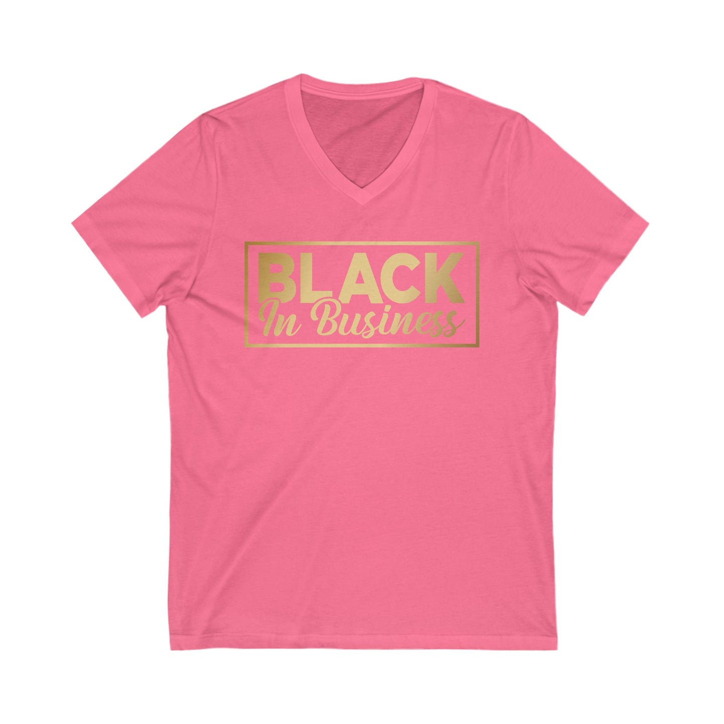 Black In Business | Short Sleeve V-Neck Tee (Unisex)