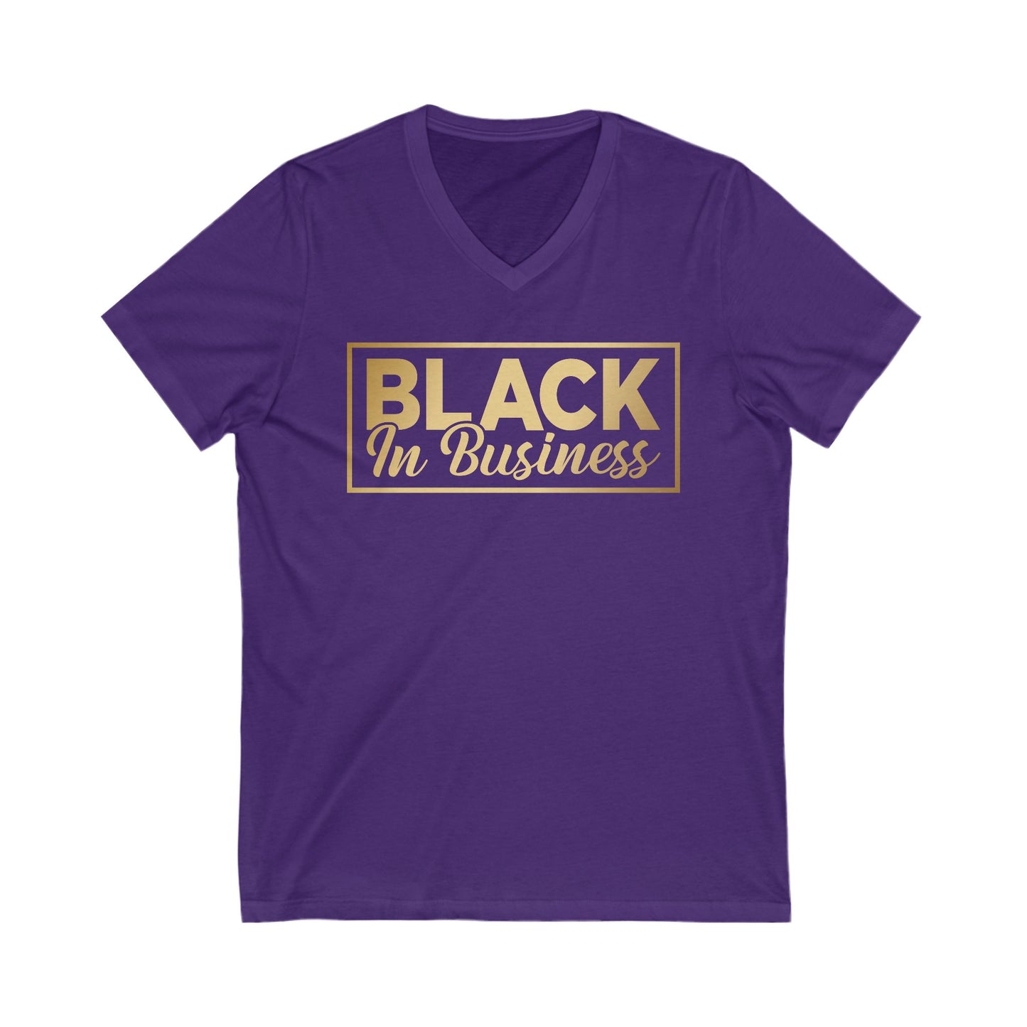 Black In Business | Short Sleeve V-Neck Tee (Unisex)