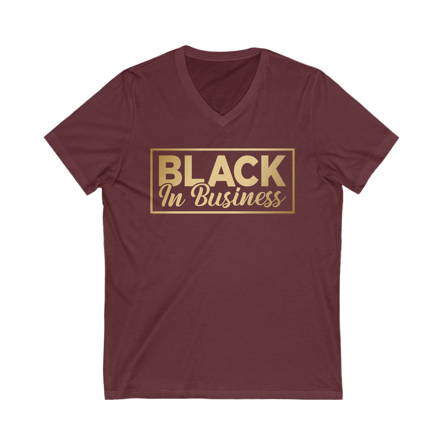 Black In Business | Short Sleeve V-Neck Tee (Unisex)