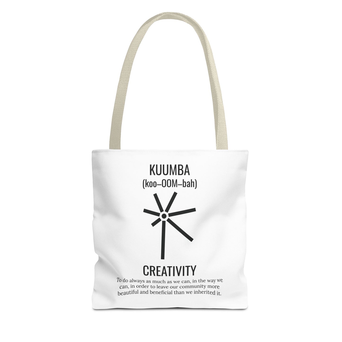 Kuumba (Day 6) | Creativity | Tote Bag | White