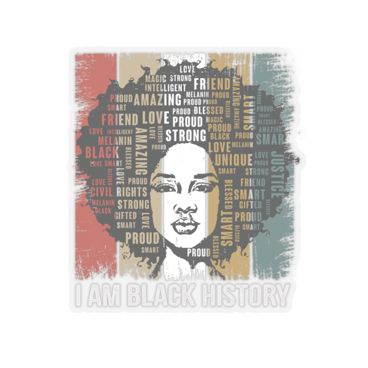 I Am Black History | Kriss-Cut Stickers