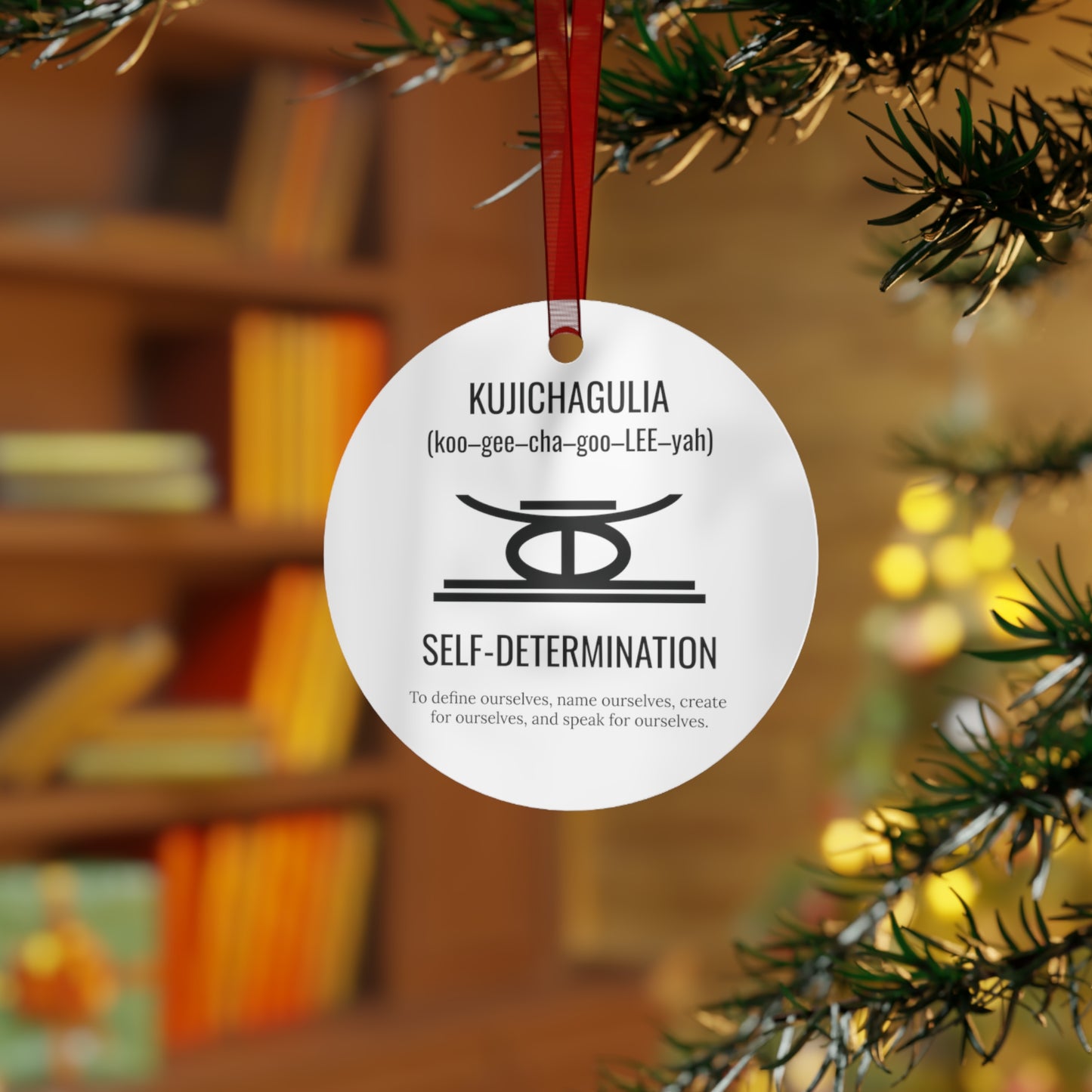 Kujichagulia (Day 2) | Self Determination | Bell, Round or Oval Ornament |Metal|