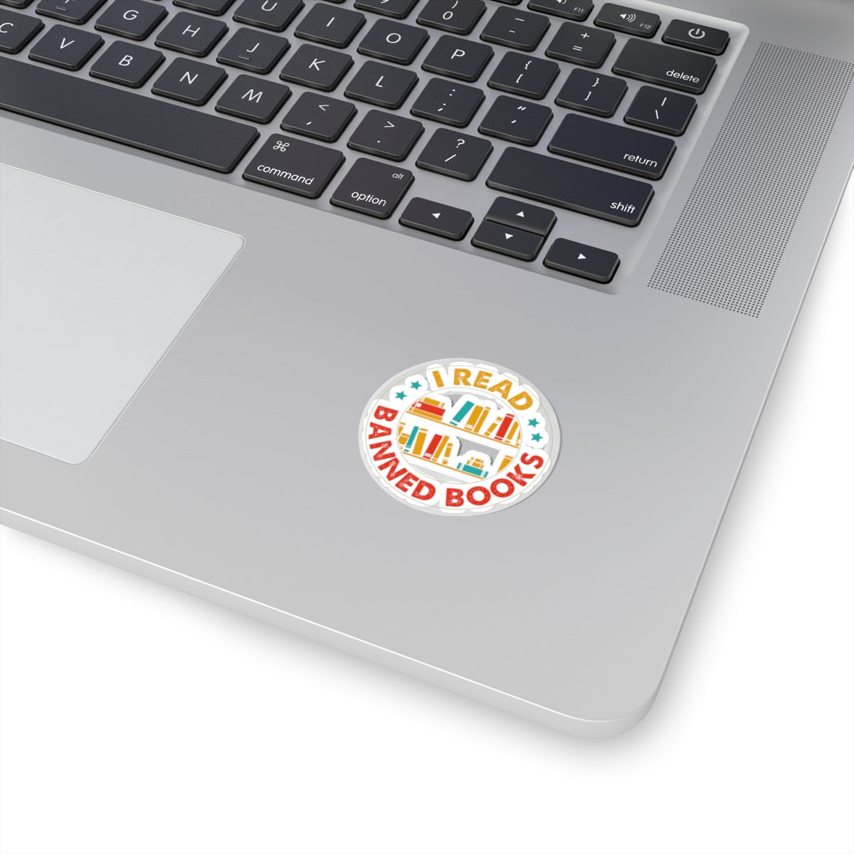 I Read Banned Books | Circle| Kriss-Cut Stickers | Multicolor