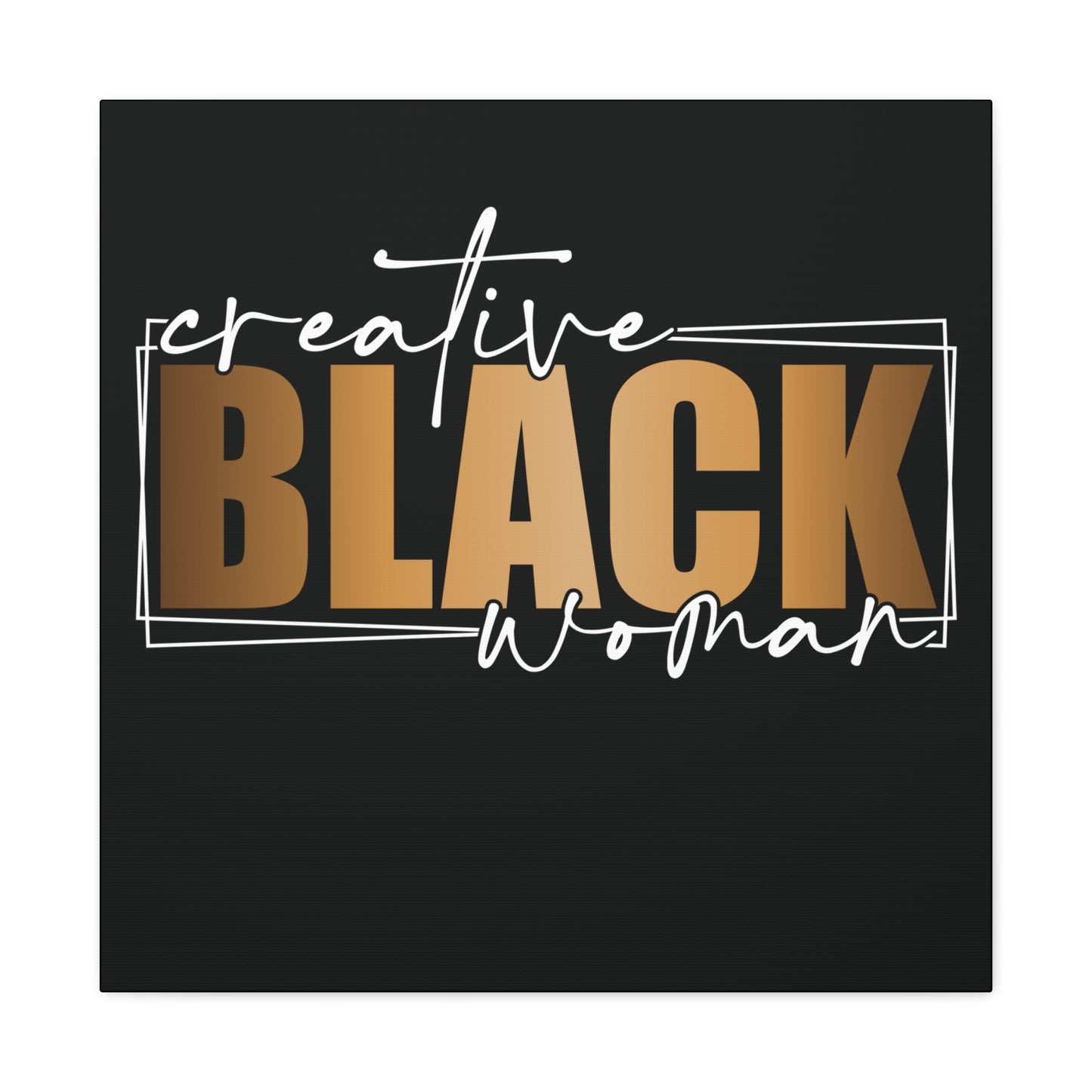 Creative Black Women | Canvas Gallery Wrap | Black Background