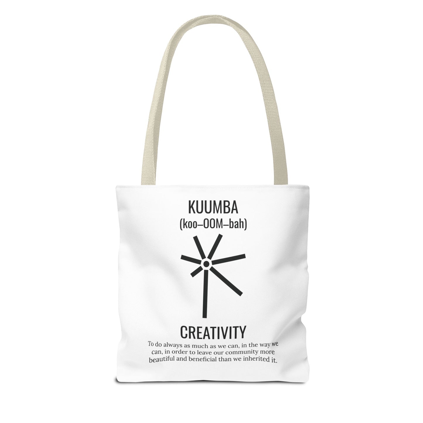 Kuumba (Day 6) | Creativity | Tote Bag | White