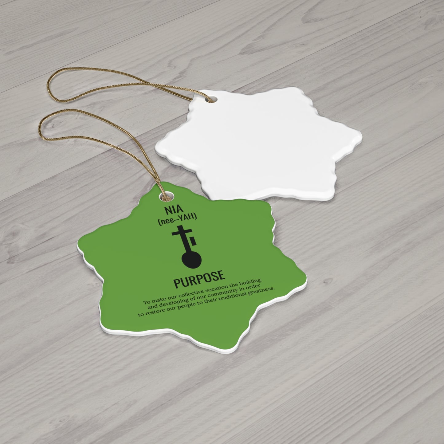 Nia (Day 5) | Purpose | Snowflake Ornament | Green