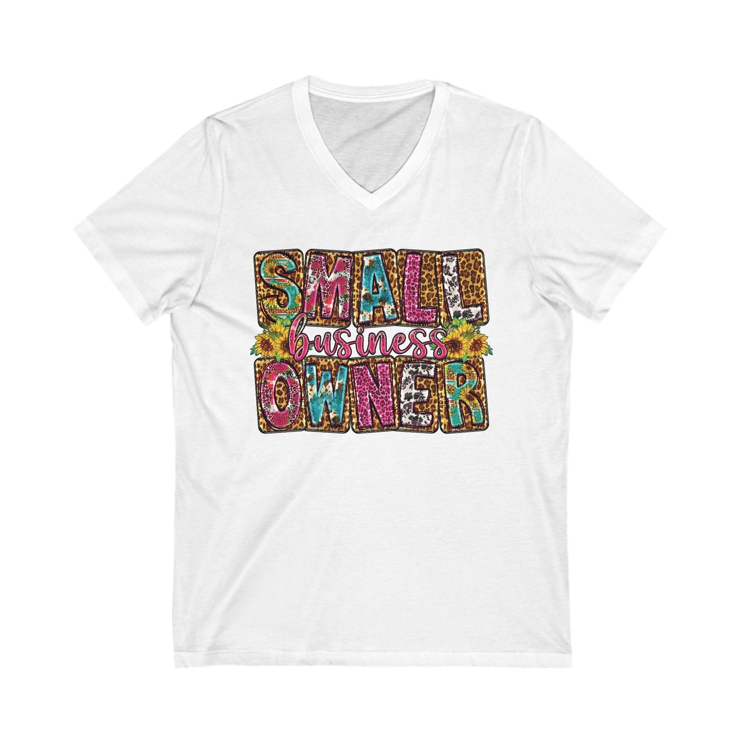 Small Business Owner | Version 2| Short Sleeve V-Neck Tee (Unisex)