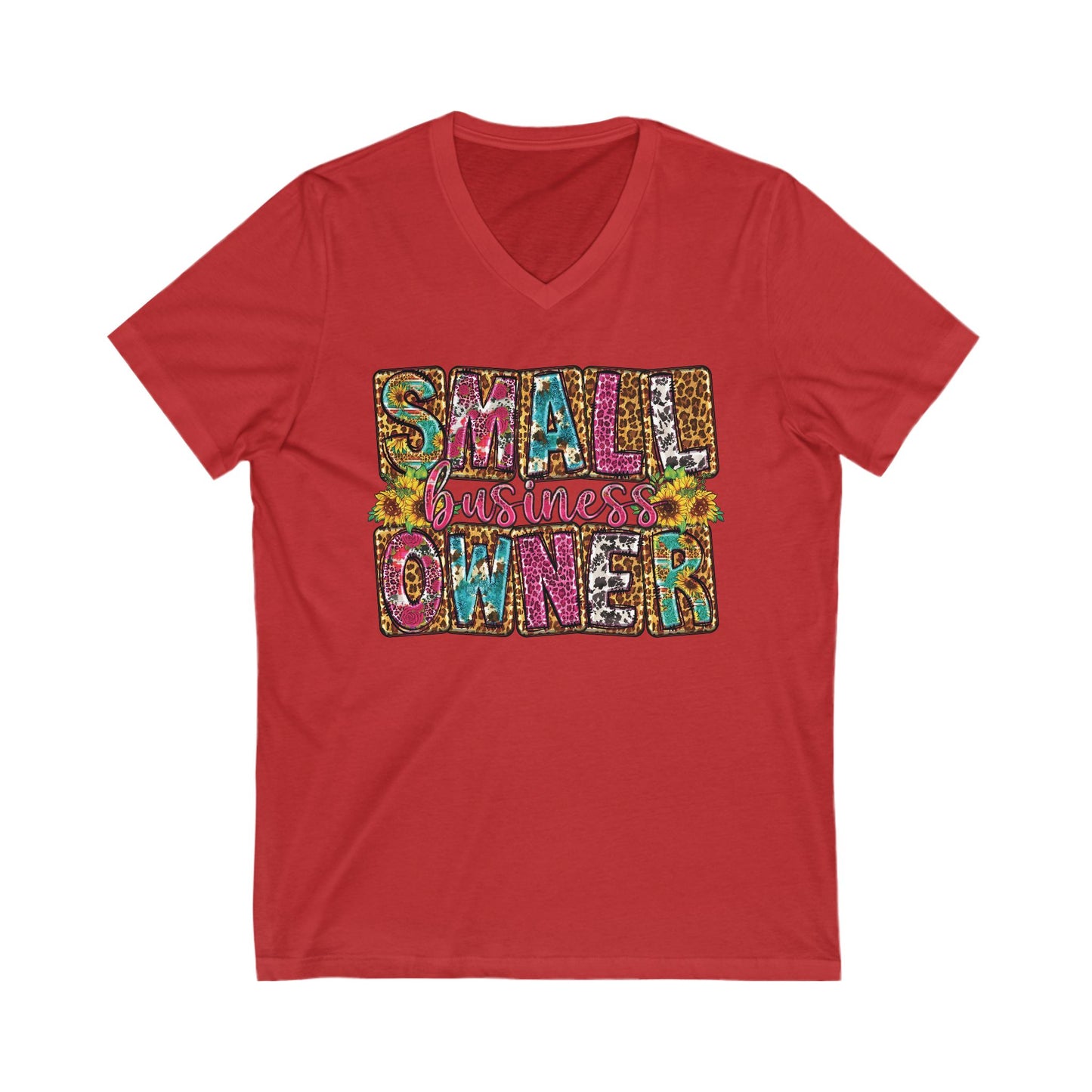 Small Business Owner | Version 2| Short Sleeve V-Neck Tee (Unisex)