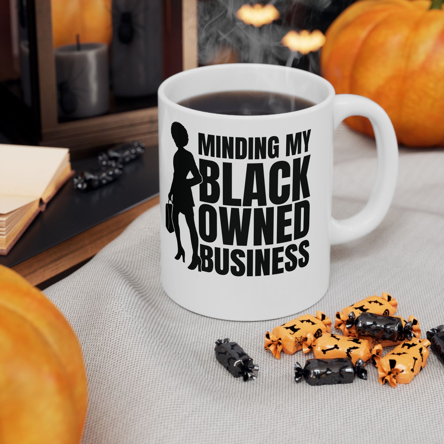 Minding My Black Owned Business | 11oz or 15 oz White Mug| Version 1