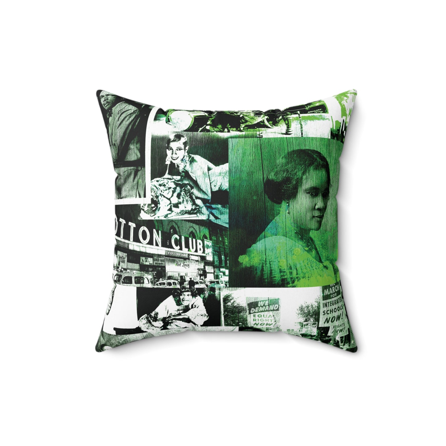 Black History 1920's Greatness | Square Pillow |Green