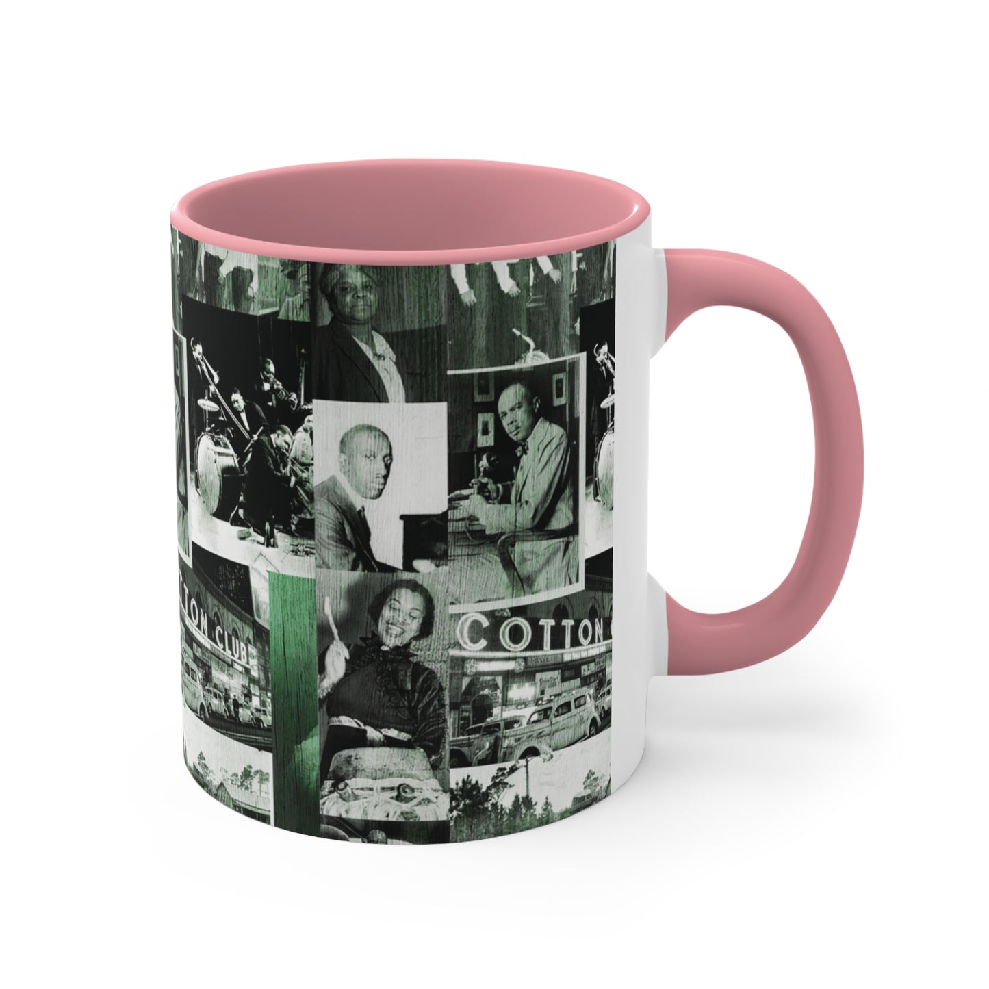 Black History 1920's Greatness (Pink) (Accent Mug) |Coffee & Tea Mug | Full Print| 11 Oz.