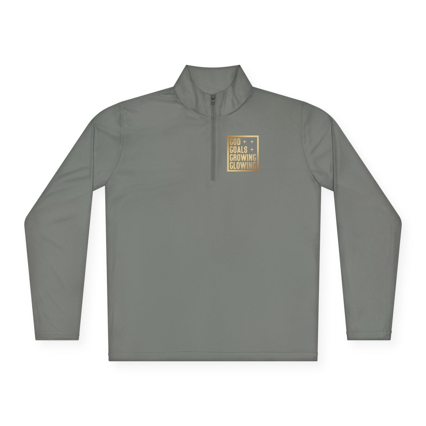 God Goals Growing Glowing | Quarter Zip Pullover| 2-Sided Print