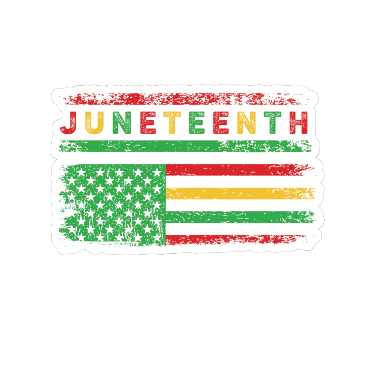 Juneteenth Flag | Kriss-Cut Stickers | Version 2