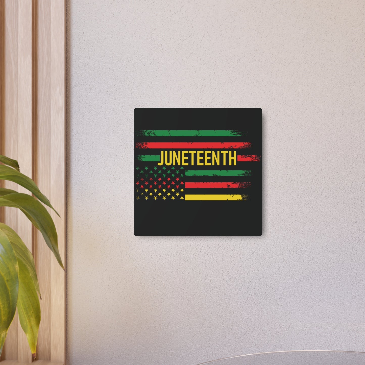 Juneteenth Flag | Version 1| Metal Art Sign |Version 1| Black Background