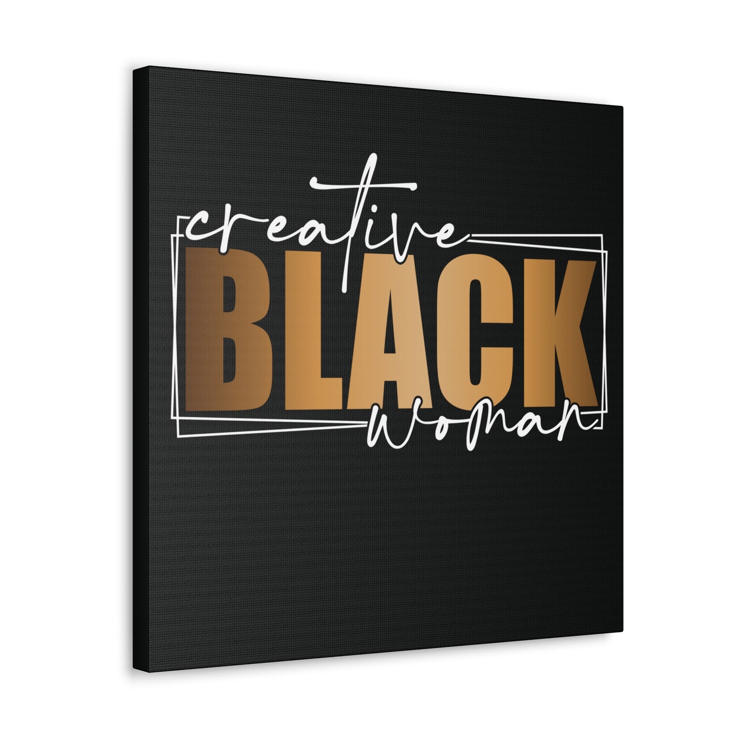 Creative Black Women | Canvas Gallery Wrap | Black Background