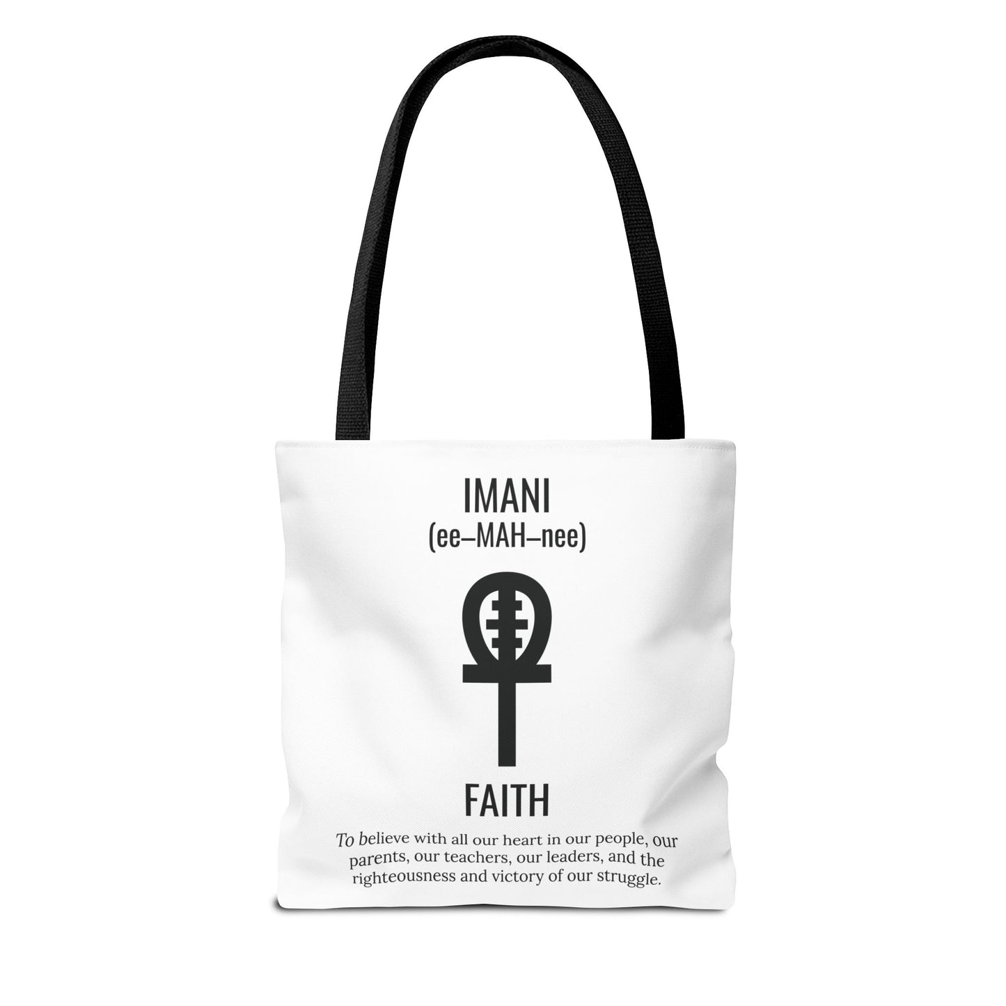 Imani (Day 7) Faith | Tote Bag | White