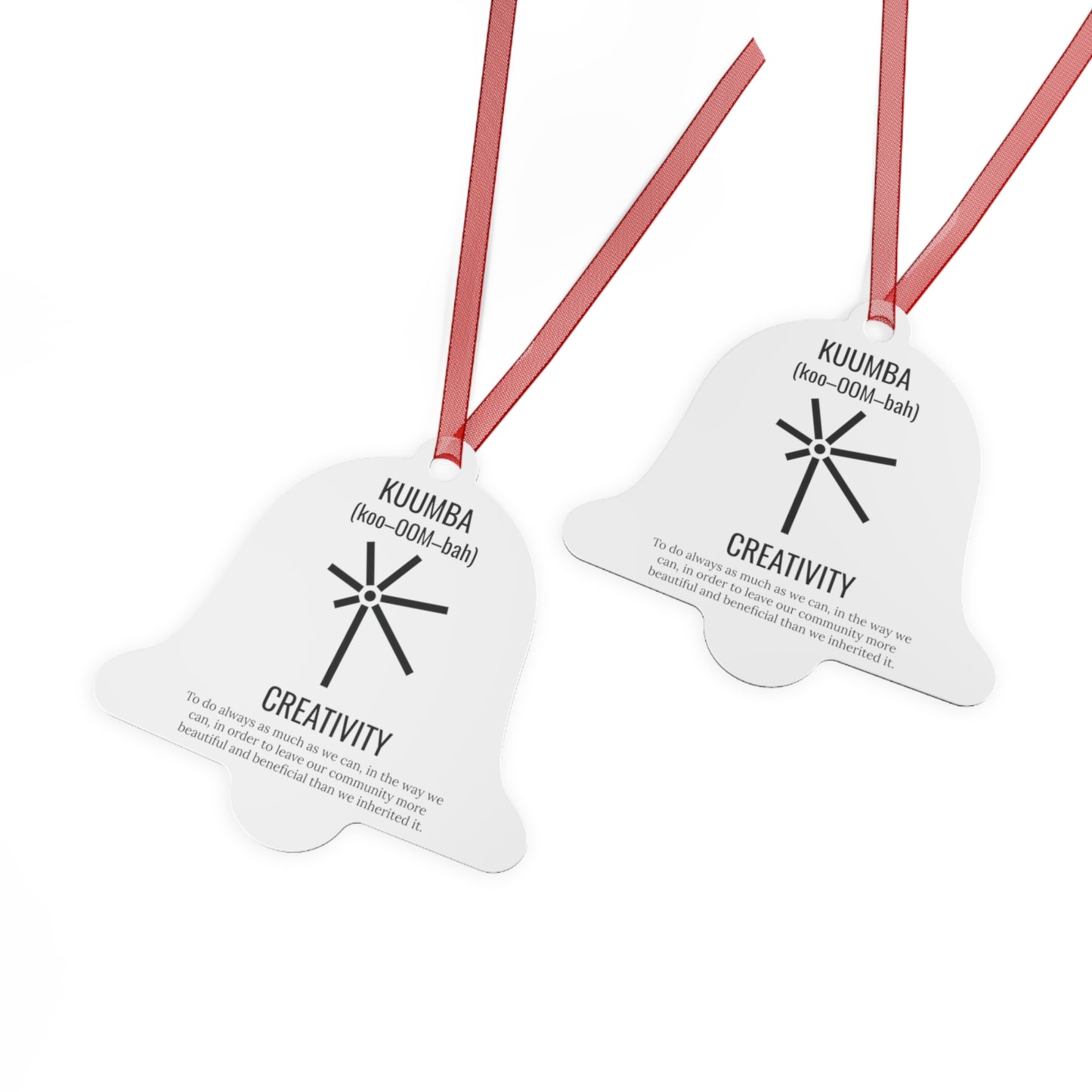 Kuumba (Day 6) | Creativity | Bell, Tree, Round or Oval Ornament |Metal|