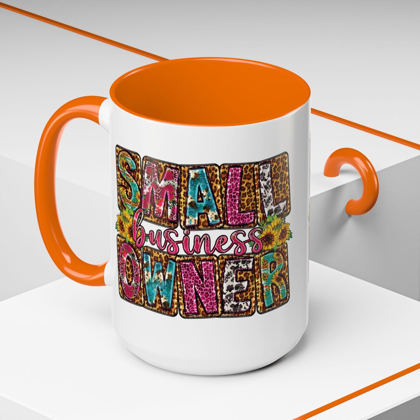 Small Business Owner | 11oz or 15 oz Mug| Version 2| White Accent (Various Colors)
