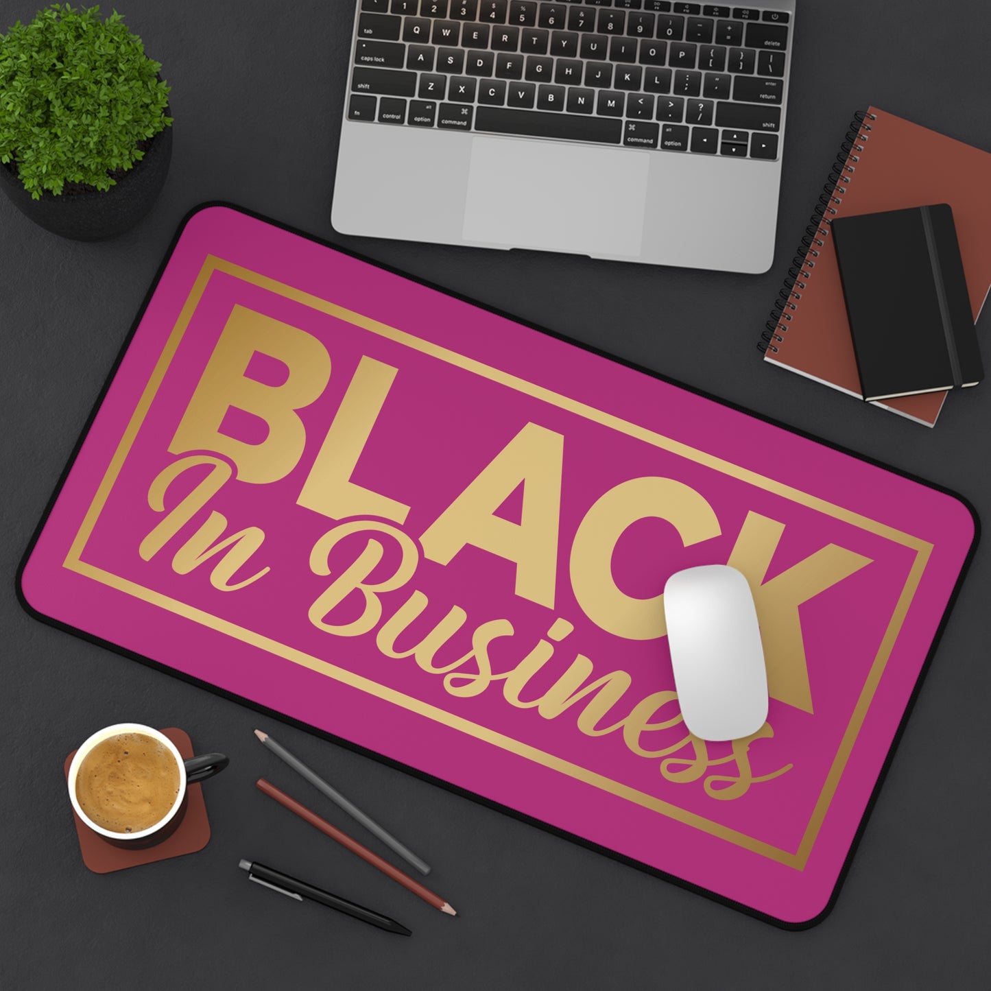 BLACK In Business | Desk Mat | Pink