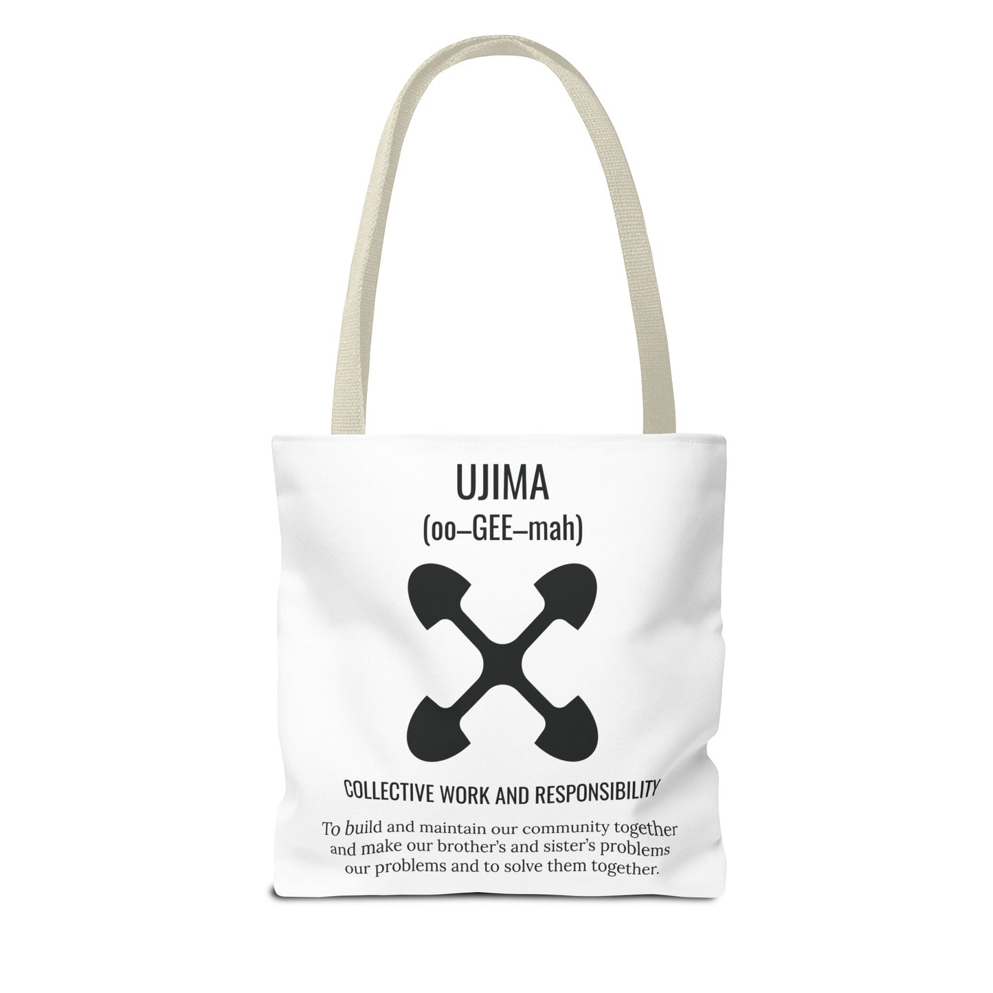 Ujima (Day 3) |Collective Work & Responsibility| Tote Bag | White
