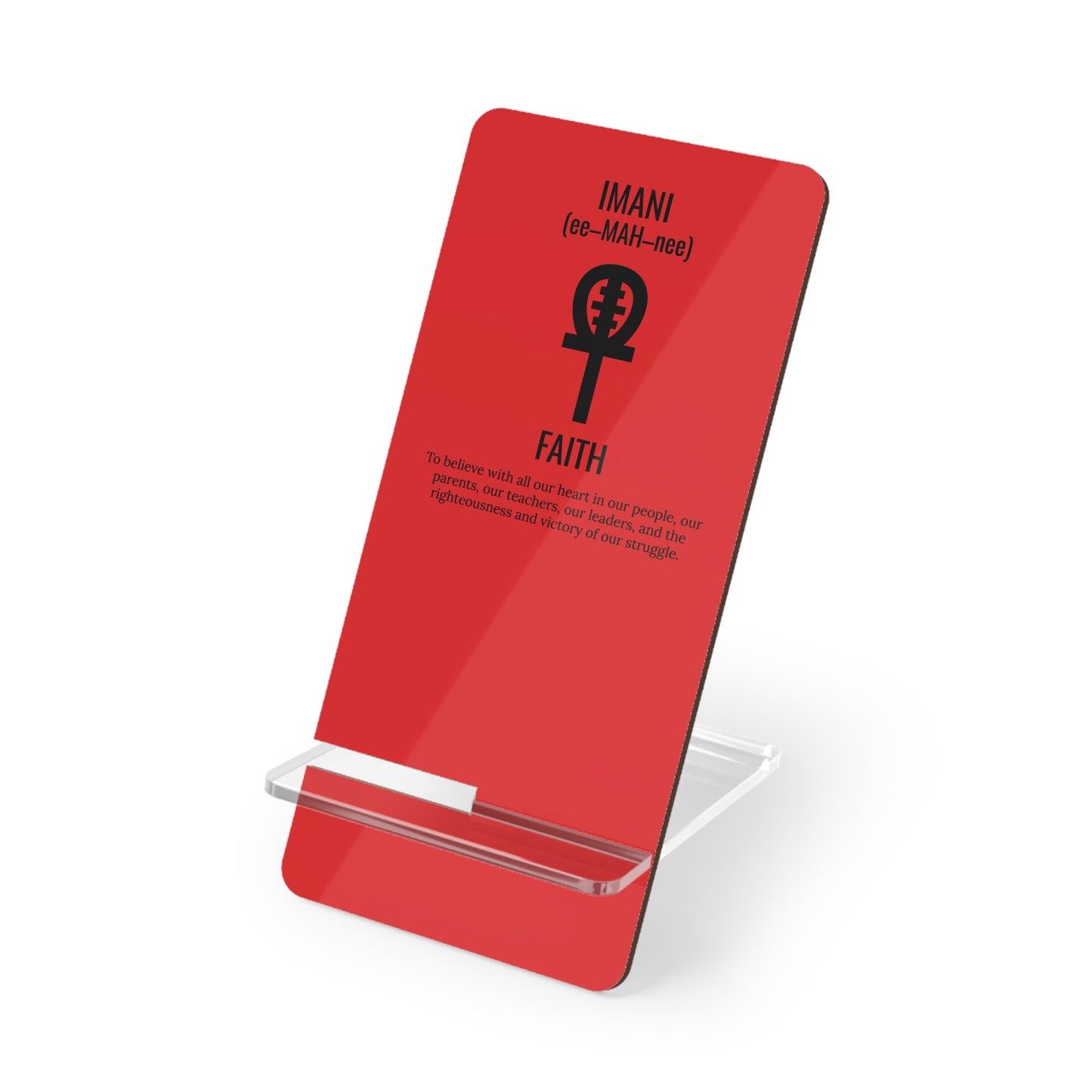 Imani (Day 7) | Faith | Mobile Display Stand | Red
