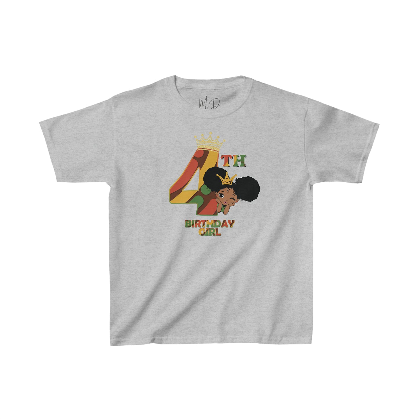 4th Princess Birthday Girl (Solid) Juneteenth T-Shirt