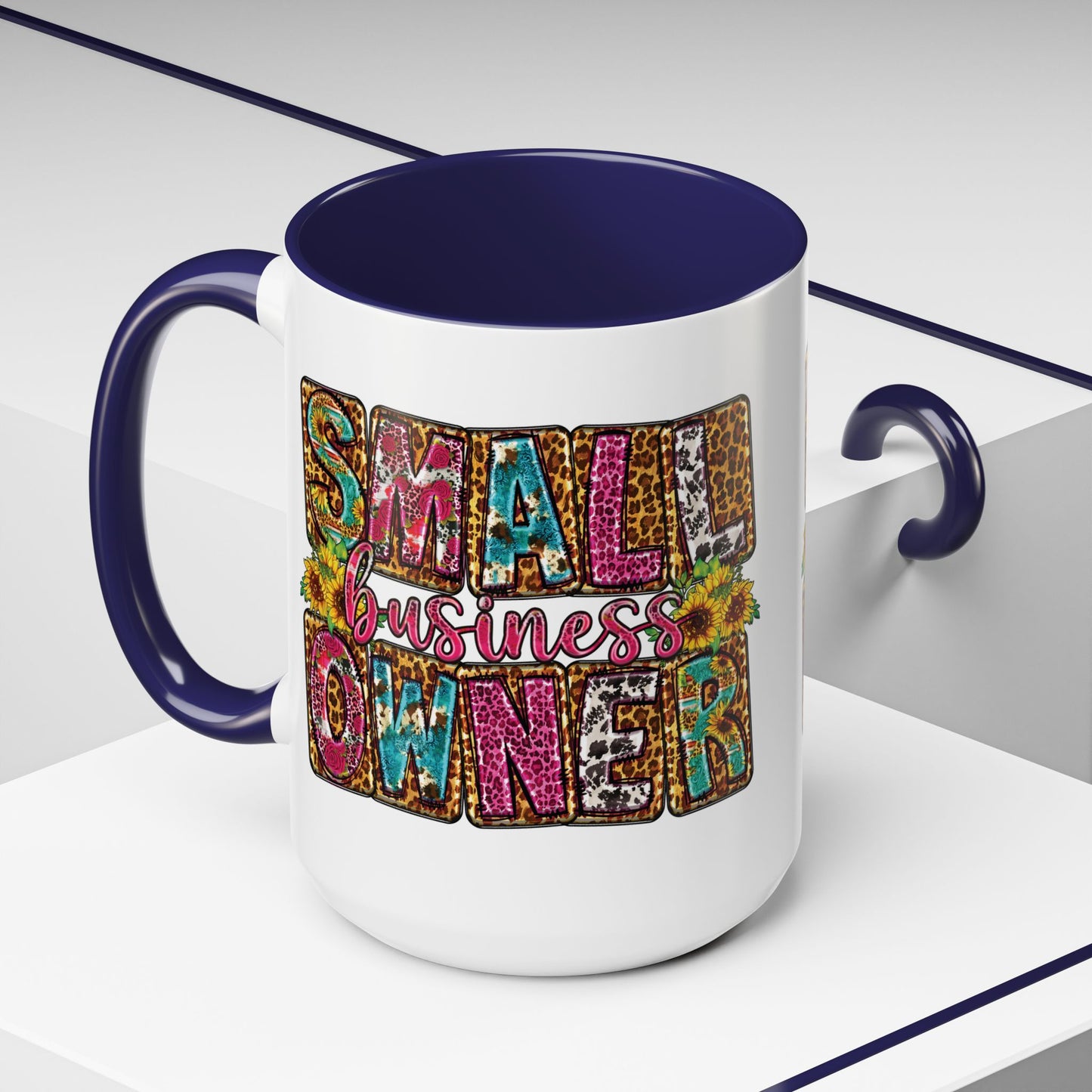 Small Business Owner | 11oz or 15 oz Mug| Version 2| White Accent (Various Colors)