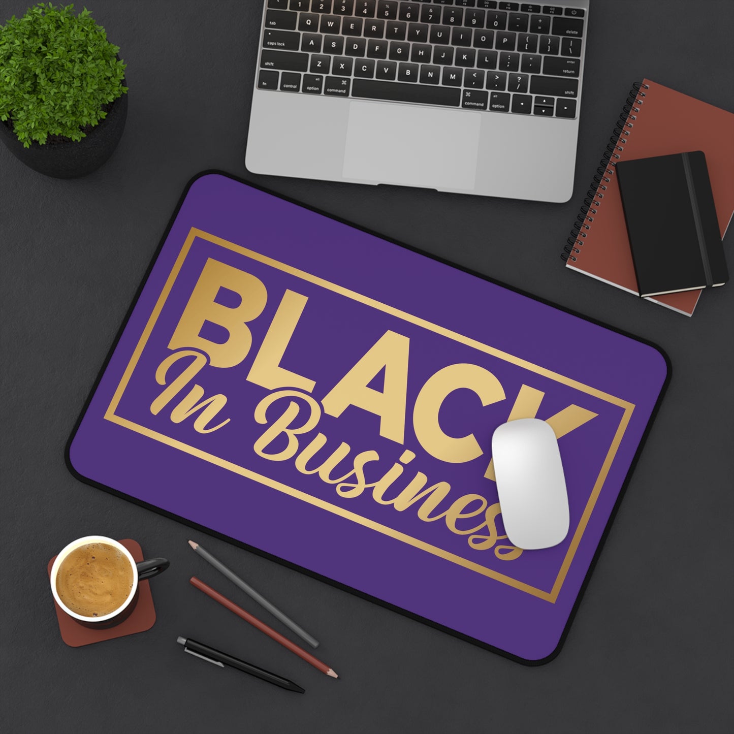 BLACK In Business | Desk Mat | Purple