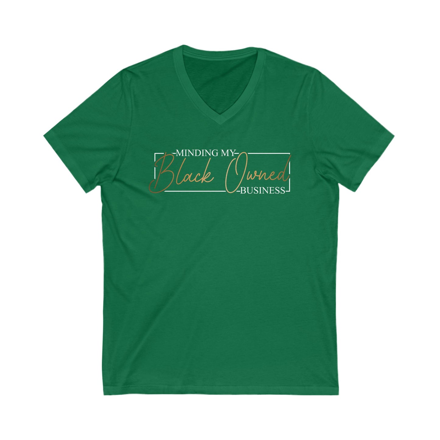 Minding My Black Owned Business | Version 2| Short Sleeve V-Neck Tee (Unisex)