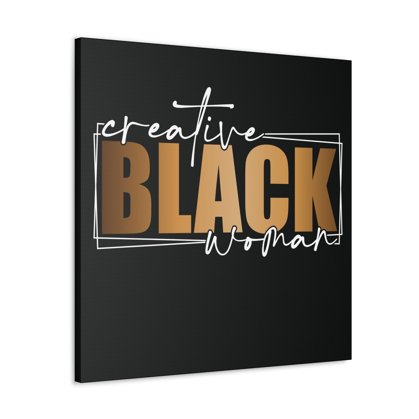 Creative Black Women | Canvas Gallery Wrap | Black Background