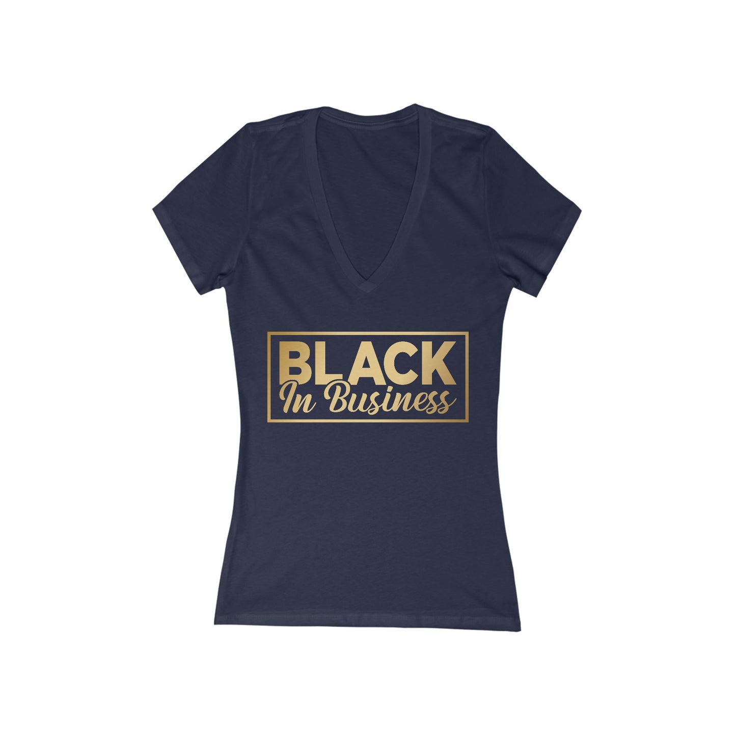 Black In Business | Women's Short Sleeve Deep V-Neck T