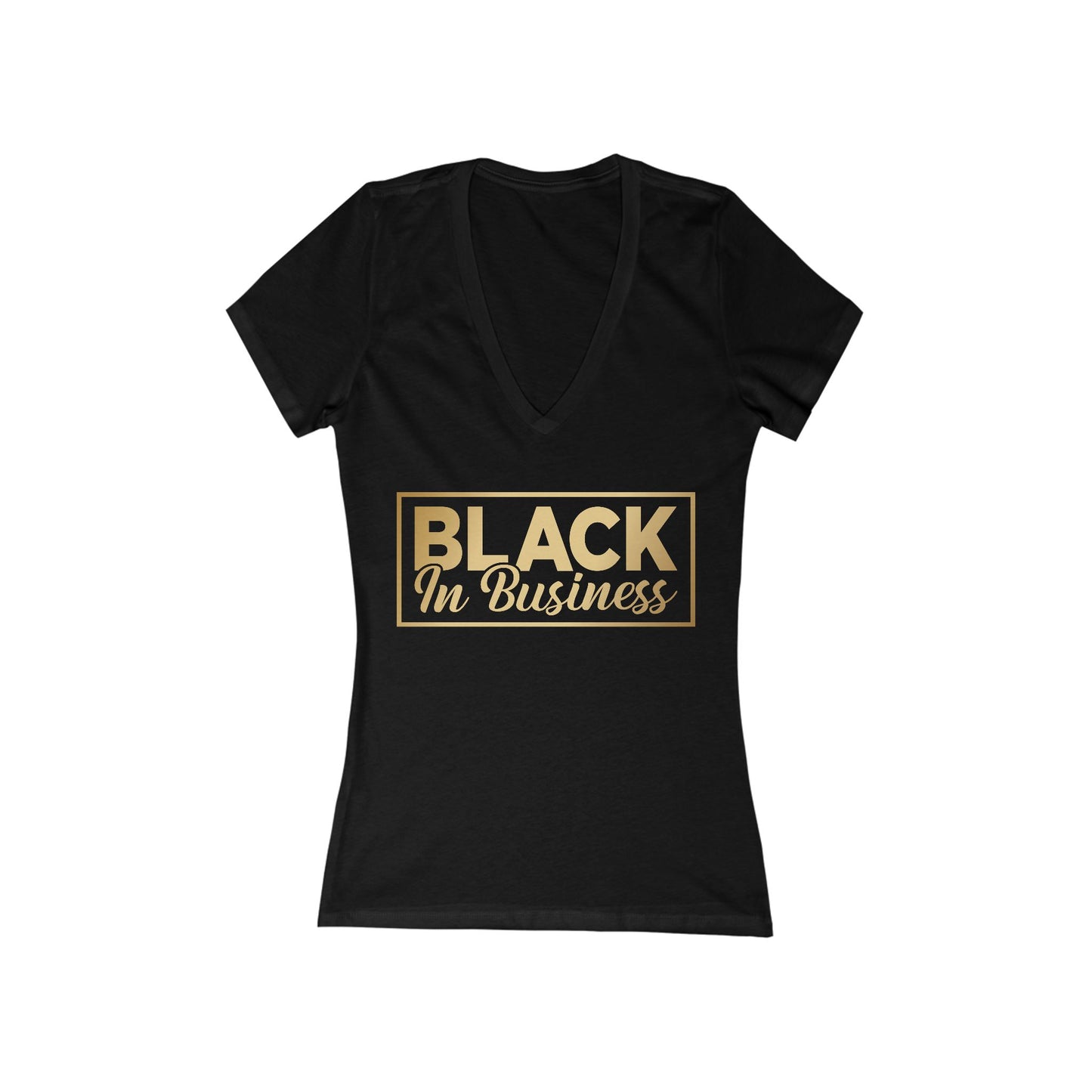 Black In Business | Women's Short Sleeve Deep V-Neck T