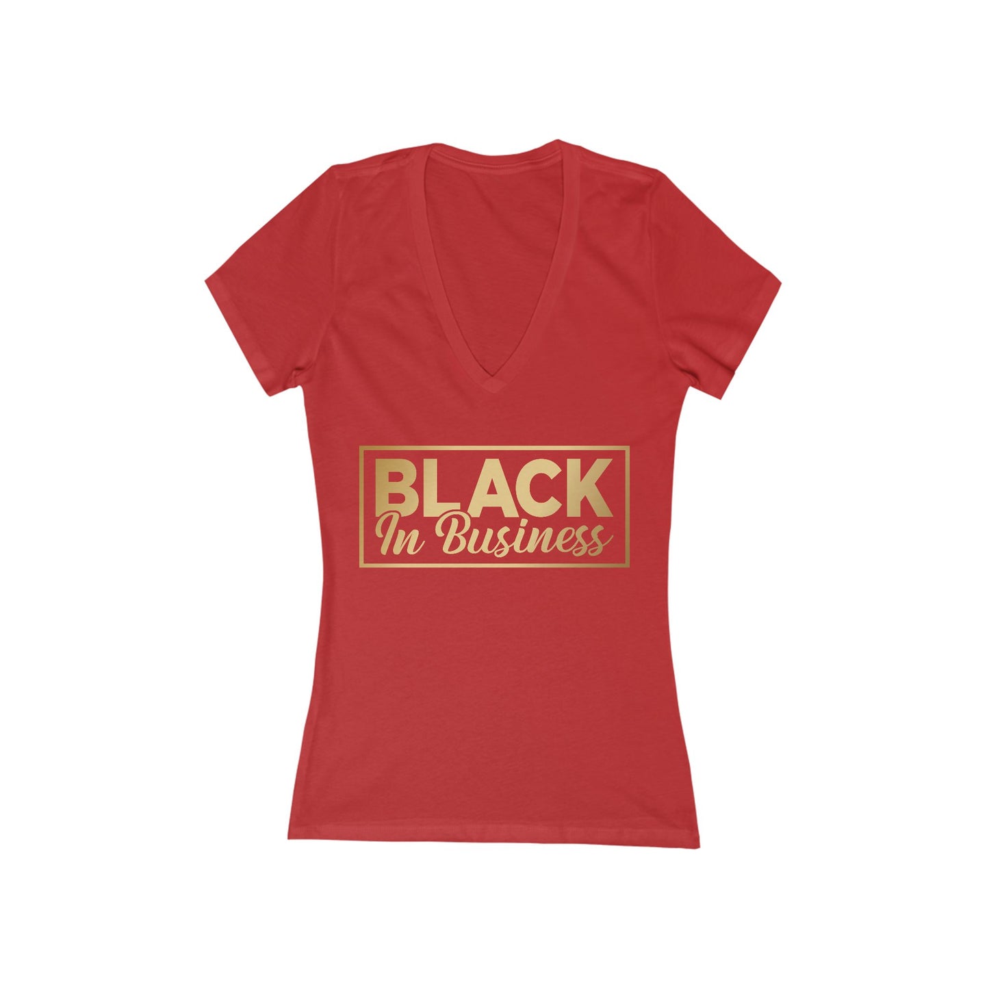 Black In Business | Women's Short Sleeve Deep V-Neck T