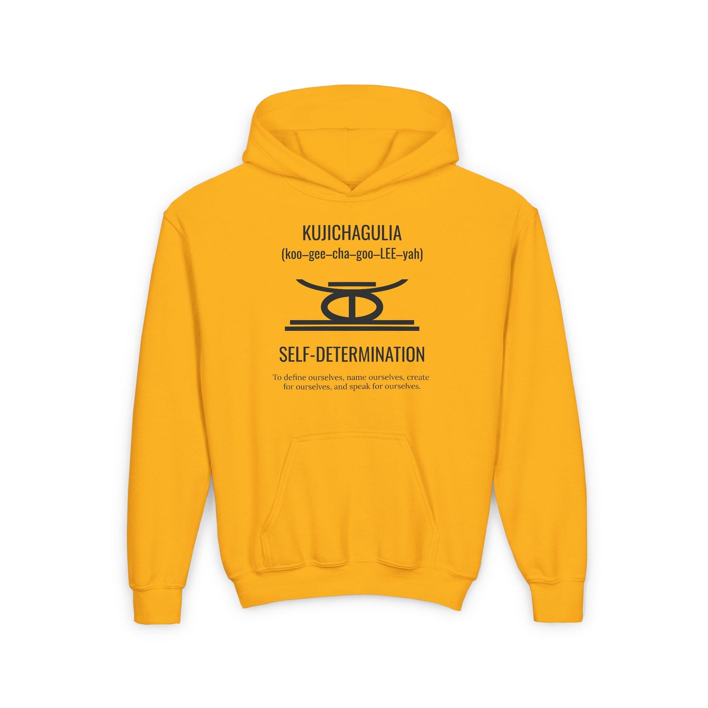 Kujichagulia (Day 2) | Self Determination | Youth Hooded Sweatshirt
