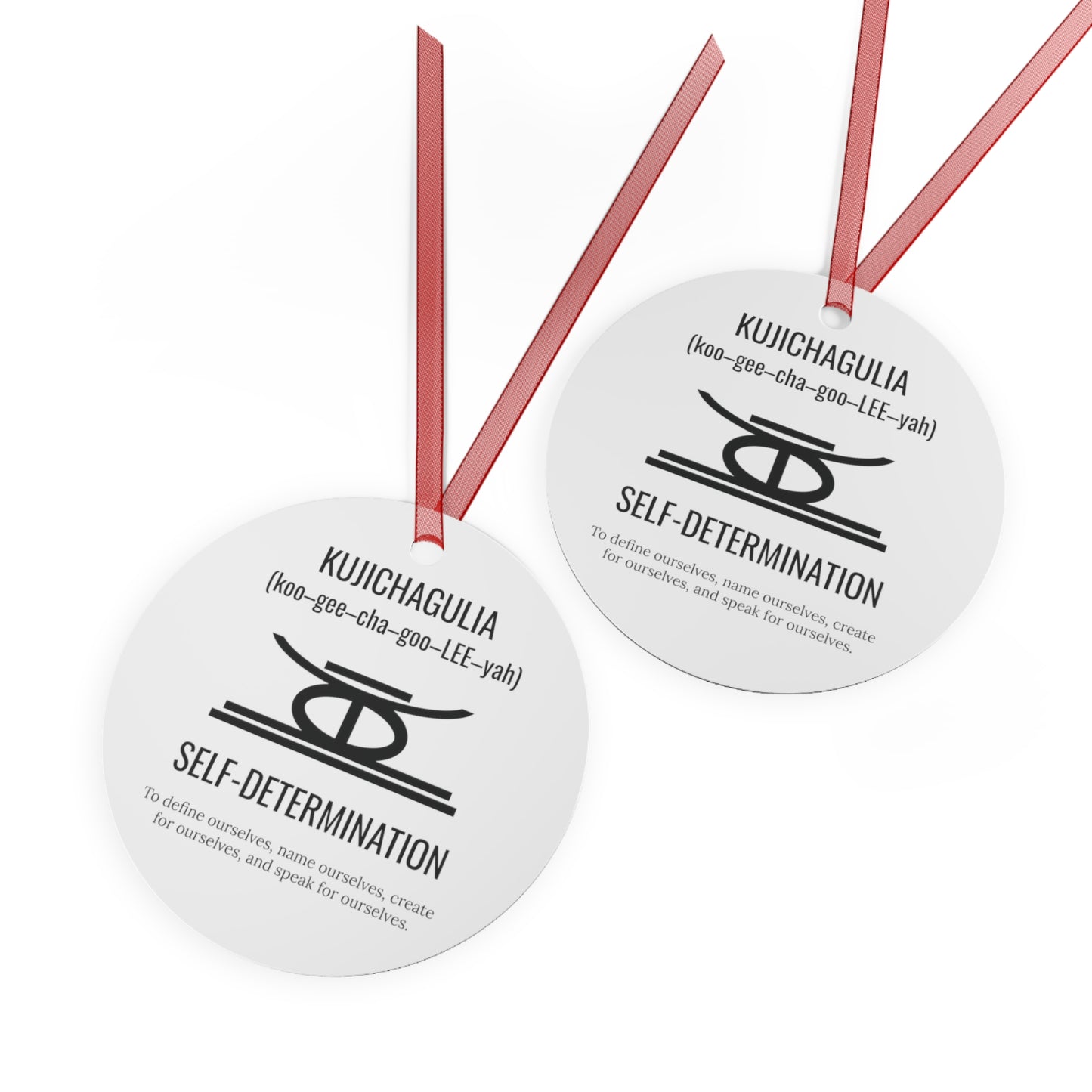 Kujichagulia (Day 2) | Self Determination | Bell, Round or Oval Ornament |Metal|